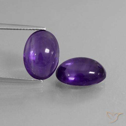 11.03ctw Natural Violeta médio Ametista, oval, Transparente