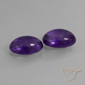 Pedras preciosas de Ametista Violeta médio natural de 11.03 ct, oval, Transparente