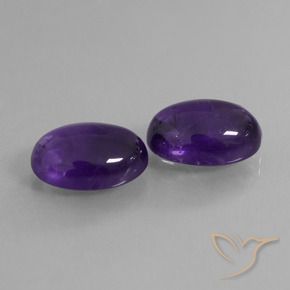 Pedras preciosas de Ametista Violeta médio natural de 12.63 ct, oval, Transparente