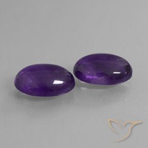 Pedras preciosas de Ametista Violeta Profundo natural de 11.20 ct, oval, Transparente
