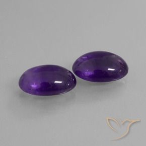 Pedras preciosas de Ametista Violeta médio natural de 10.17 ct, oval, Transparente
