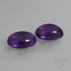 Pedras preciosas de Ametista Violeta médio natural de 12.52 ct, oval, Transparente