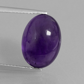 Ametista Violeta Profundo Natural 7,06ct, Corte Oval, Transparente