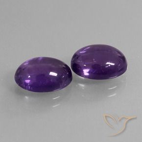 Pedras preciosas de Ametista Violeta Profundo natural de 6.73 ct, oval, Transparente