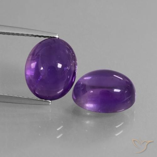 8.76ctw Natural Violeta médio Ametista, oval, Transparente