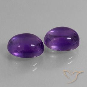 Pedras preciosas de Ametista Violeta médio natural de 8.76 ct, oval, Transparente
