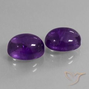 Pedras preciosas de Ametista Violeta Profundo natural de 8.83 ct, oval, Transparente
