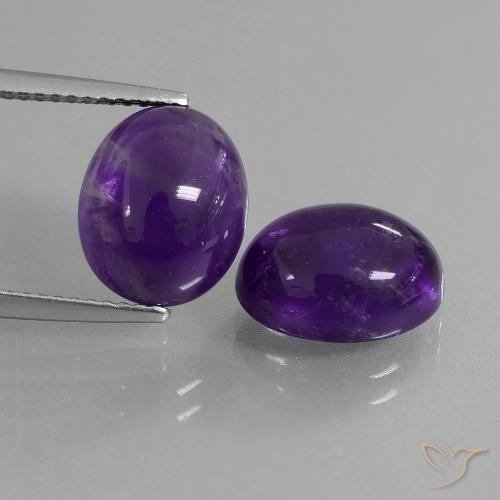 8.01ctw Natural Violeta médio Ametista, oval, Transparente