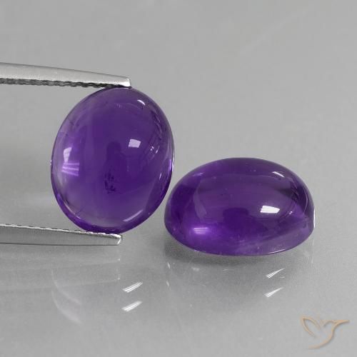 7.61ctw Natural Violeta médio Ametista, oval, Transparente