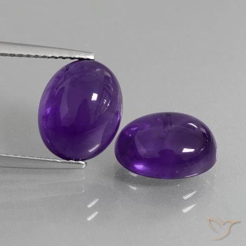 7.89ctw Natural Violeta médio Ametista, oval, Transparente