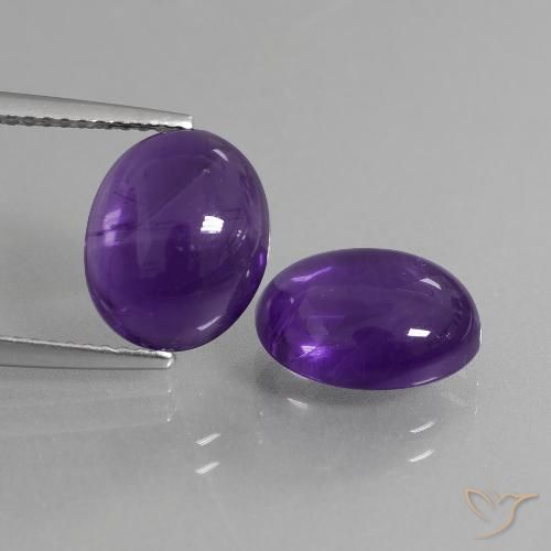 6.68ctw Natural Violeta médio Ametista, oval, Transparente