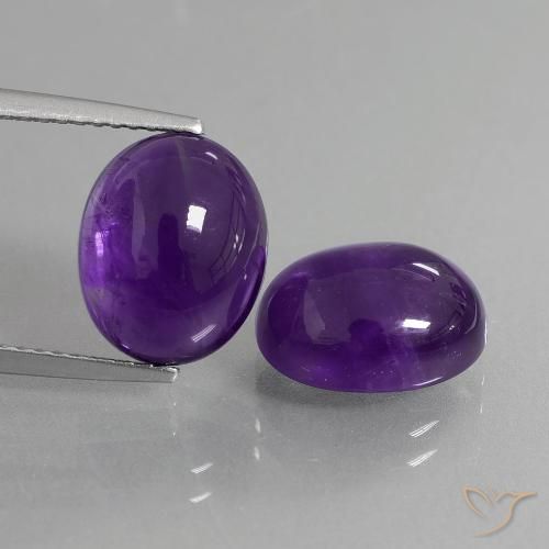 8.08ctw Natural Violeta médio Ametista, oval, Transparente