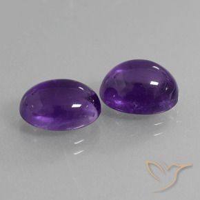 Pedras preciosas de Ametista Violeta Profundo natural de 7.33 ct, oval, Transparente