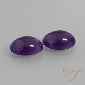 Pedras preciosas de Ametista Violeta Profundo natural de 12.30 ct, oval, Transparente