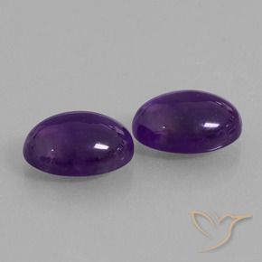 Pedras preciosas de Ametista Violeta Profundo natural de 12.68 ct, oval, Transparente