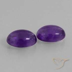 Pedras preciosas de Ametista Violeta médio natural de 12.70 ct, oval, Transparente