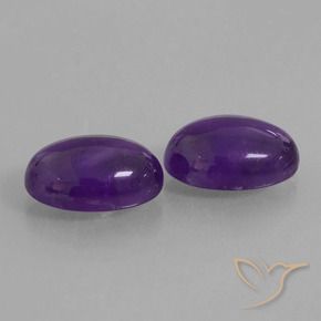 Pedras preciosas de Ametista Violeta médio natural de 12.78 ct, oval, Transparente