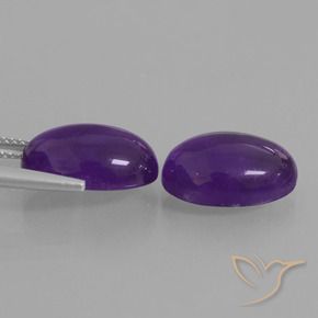 Pedras preciosas de Ametista Violeta médio natural de 12.78 ct, oval, Transparente