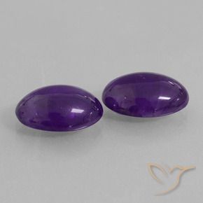 Pedras preciosas de Ametista Violeta médio natural de 10.63 ct, oval, Transparente