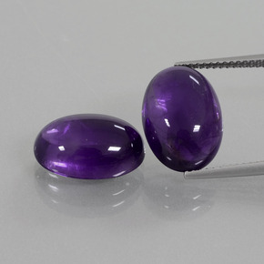 Pedras preciosas de ametista violeta natural de 12,84 ct, corte oval, transparente