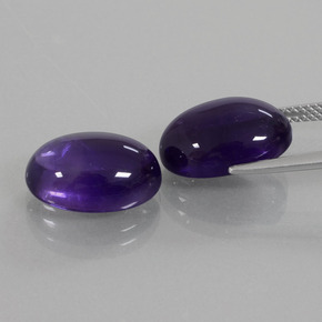 Pedras preciosas de ametista violeta natural de 12,84 ct, corte oval, transparente