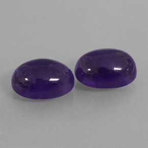 Pedras preciosas de Ametista Violeta escuro natural de 14.72 ct, Corte Oval, Transparente