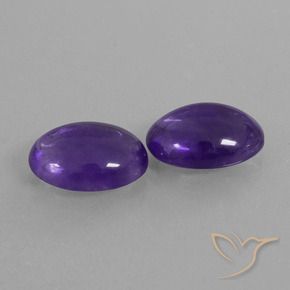 Pedras preciosas de Ametista Violeta Profundo natural de 10.31 ct, oval, Transparente