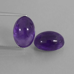 Pedras preciosas de ametista violeta natural de  ct, corte oval, transparente