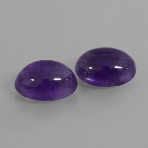 Pedras preciosas de ametista violeta natural de  ct, corte oval, transparente