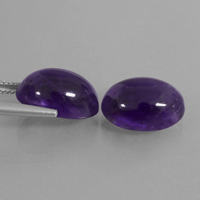 Pedras preciosas de ametista violeta natural de  ct, corte oval, transparente