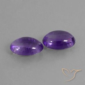Pedras preciosas de Ametista Violeta médio natural de 10.67 ct, oval, Transparente