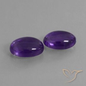 Pedras preciosas de Ametista Violeta médio natural de 11.97 ct, oval, Transparente