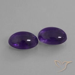 Pedras preciosas de Ametista Violeta Profundo natural de 12.53 ct, oval, Transparente