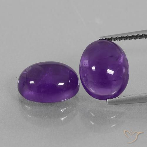5.83ctw Natural Violeta médio Ametista, oval, Transparente