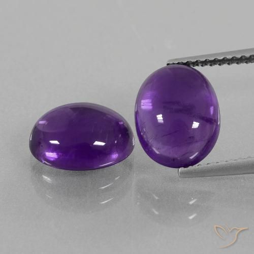 5.61ctw Natural Violeta médio Ametista, oval, Transparente