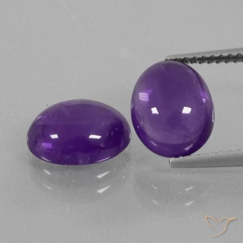 5.23ctw Natural Violeta médio Ametista, oval, Transparente