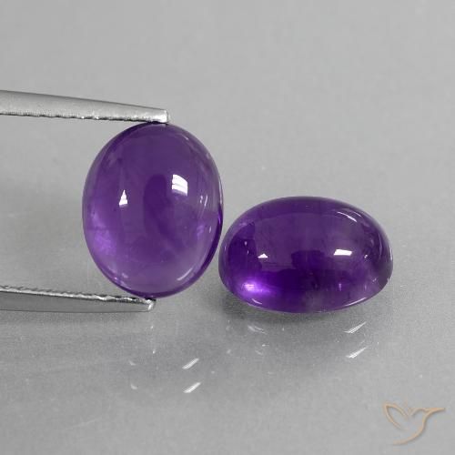 5.65ctw Natural Violeta médio Ametista, oval, Transparente