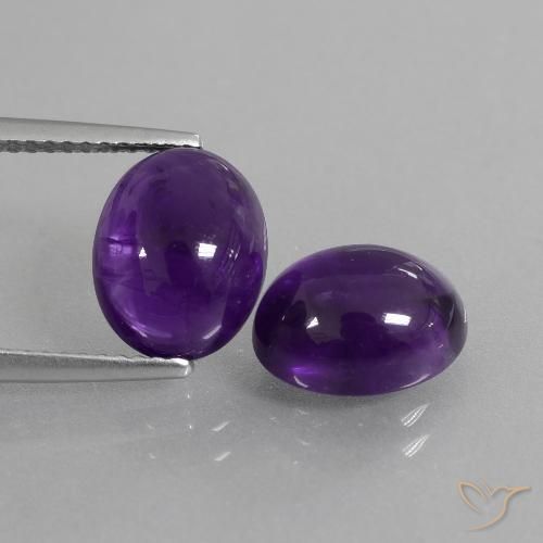 6.09ctw Natural Violeta médio Ametista, oval, Transparente