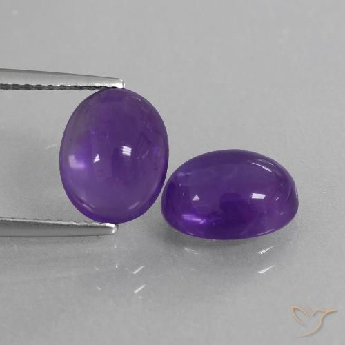 5.36ctw Natural Violeta médio Ametista, oval, Transparente