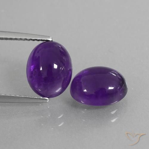 5.95ctw Natural Violeta médio Ametista, oval, Transparente