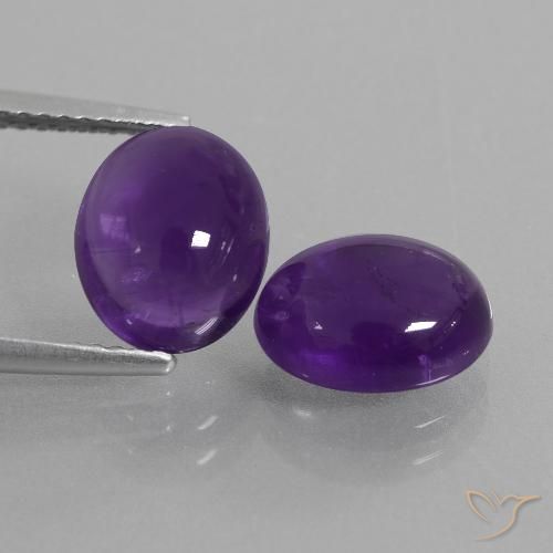 5.55ctw Natural Violeta médio Ametista, oval, Transparente