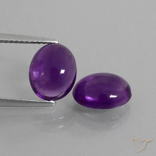 4.65ctw Natural Violeta escuro Ametista, oval, Transparente