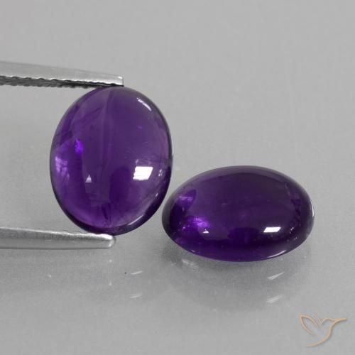 4.10ctw Natural Violeta médio Ametista, oval, Transparente