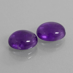 Pedras preciosas de Ametista Violeta médio natural de 5.38 ct, Corte Oval, Transparente