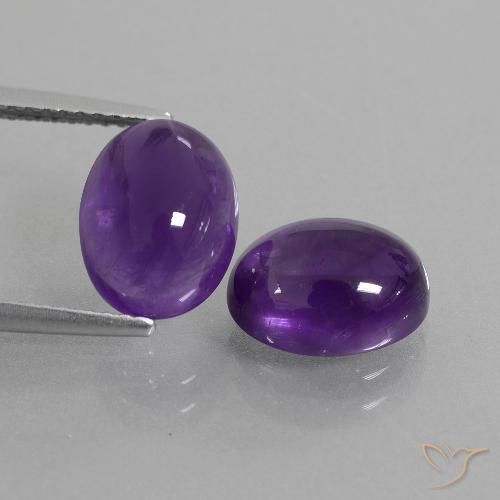 5.78ctw Natural Violeta médio Ametista, oval, Transparente