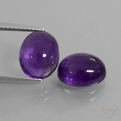 5.58ctw Natural Violeta médio Ametista, oval, Transparente