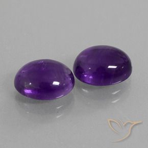 Pedras preciosas de Ametista Violeta médio natural de 5.58 ct, oval, Transparente