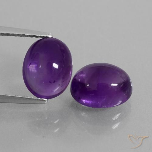 6.51ctw Natural Violeta médio Ametista, oval, Transparente