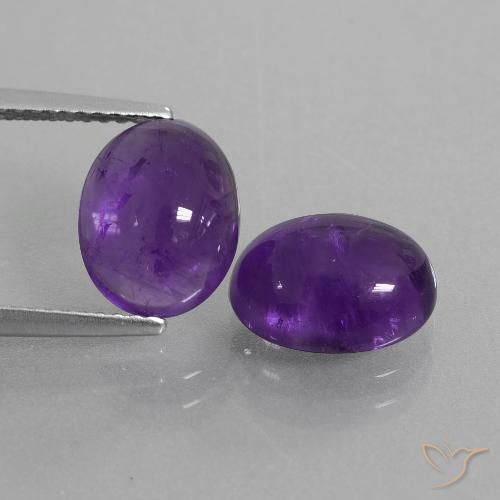 5.52ctw Natural Violeta médio Ametista, oval, Transparente