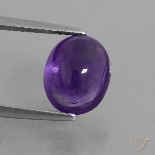 3.29ct Natural Violeta médio Ametista, oval, Transparente